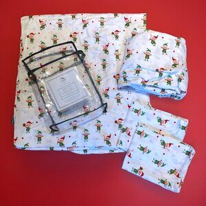 Holiday Sheet Set Modern Southern Home 4 Piece Queen Size Elf Microfiber Soft